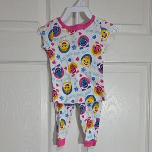 Vibrant Pink and White Baby Shark Pajama Set